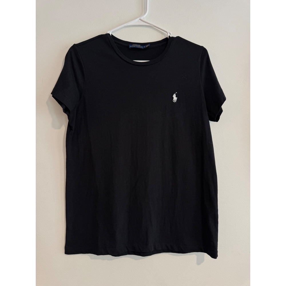 Polo Ralph Lauren Short Sleeve T-Shirt Girls Large Black Embroidered Pony Logo